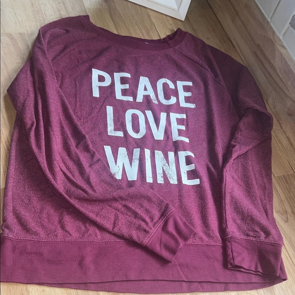 Burgundy Graphic Sweatshirt
